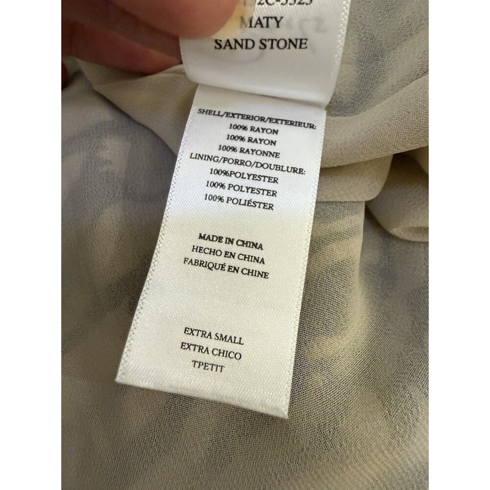 Rails Maty Dress Women XS Sand Stone Zebra Print Tiered Maxi Spaghetti Strap - Picture 14 of 15